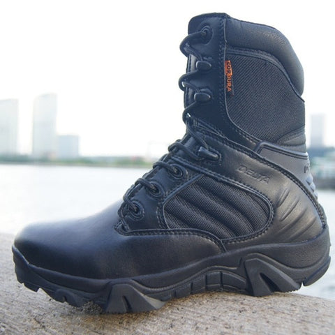 Winter Autumn Men Military Boot Quality Special Force Tactical Desert Combat Ankle Boats Army Work Shoes Leather Snow Boots