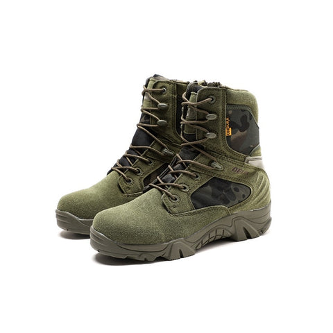 Winter Autumn Men Military Boot Quality Special Force Tactical Desert Combat Ankle Boats Army Work Shoes Leather Snow Boots